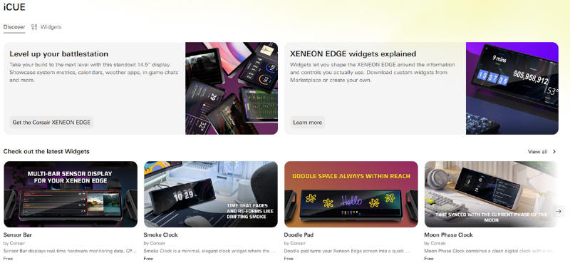 Otwarta platforma wid�et�w dla ekranu dotykowego XENEON EDGE